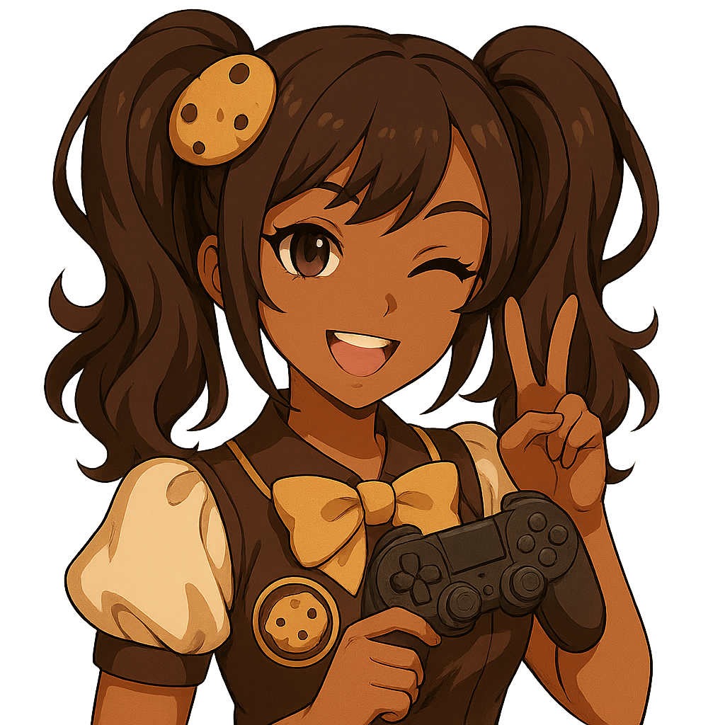 Cookie Girl bot mascot with controller